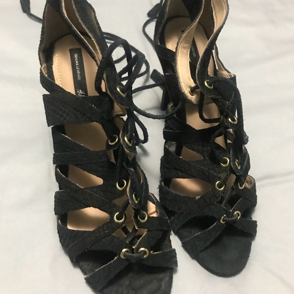 H&M Miranda Kerr Spring Lace Up Heels Size 6/6.5 - Picture 2 of 8